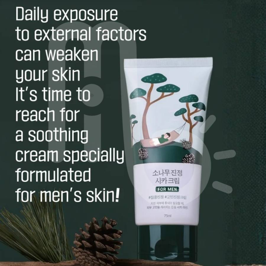 For Men Pina Calming Cica Cream 75ml - Round Lab (2)